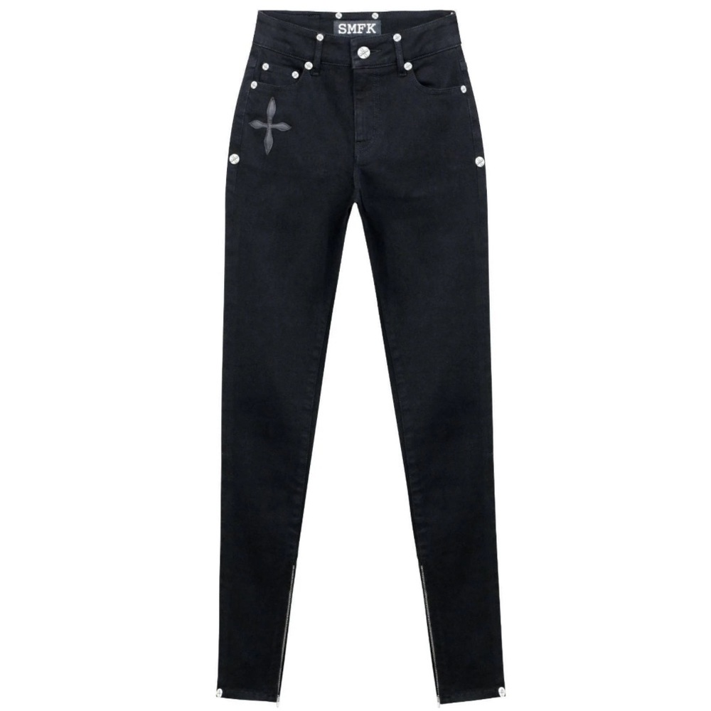 SMFK Black Permanent Biker Jeans size 2